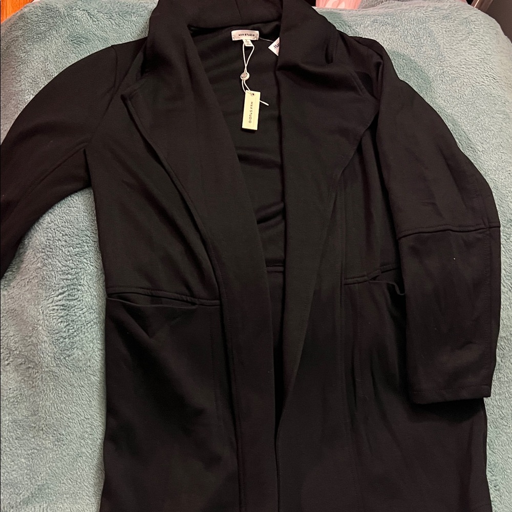 NWT Black Open Front Cardigan